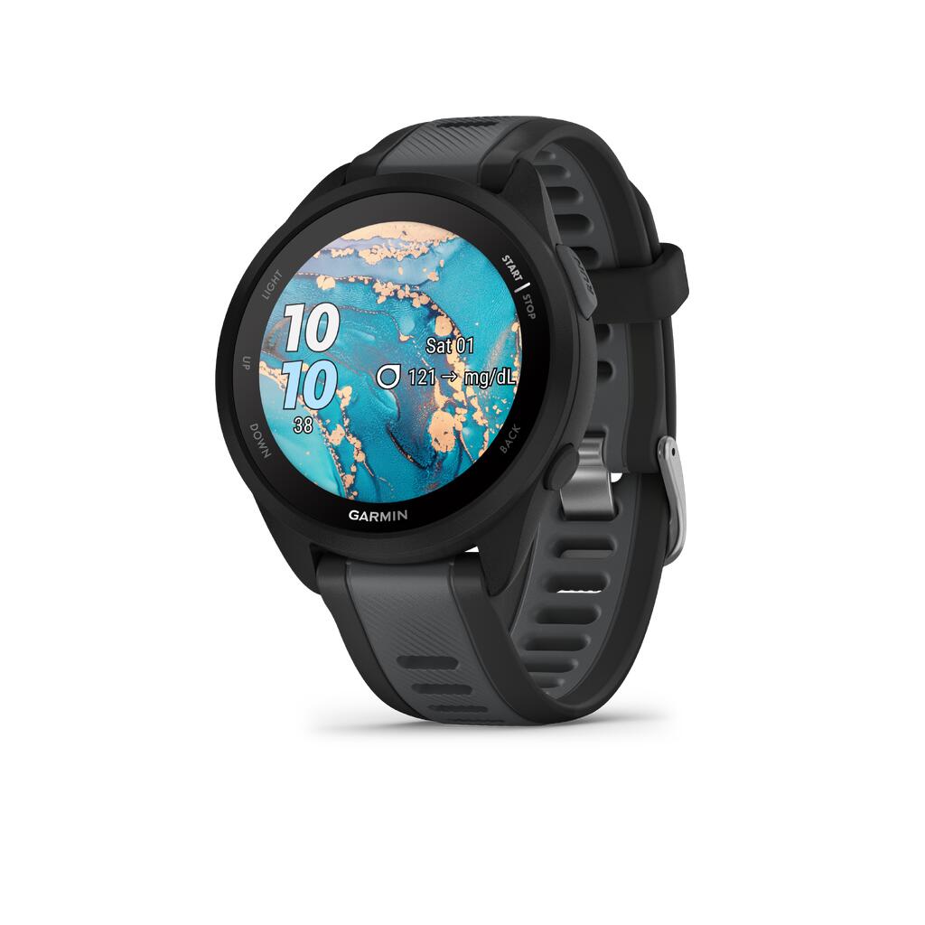 Inteligentné bežecké hodinky Forerunner 165 s GPS svetlosivo-biele