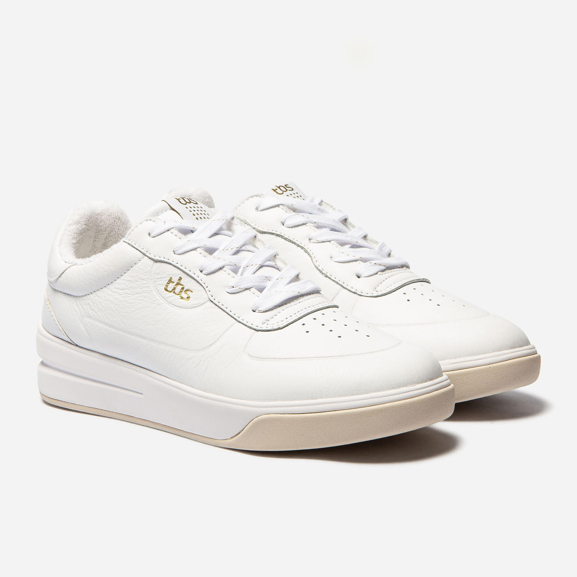 Seconde vie - CHAUSSURE MARCHE TBS CLAUDIE CUIR FEMME BLANC 2/4