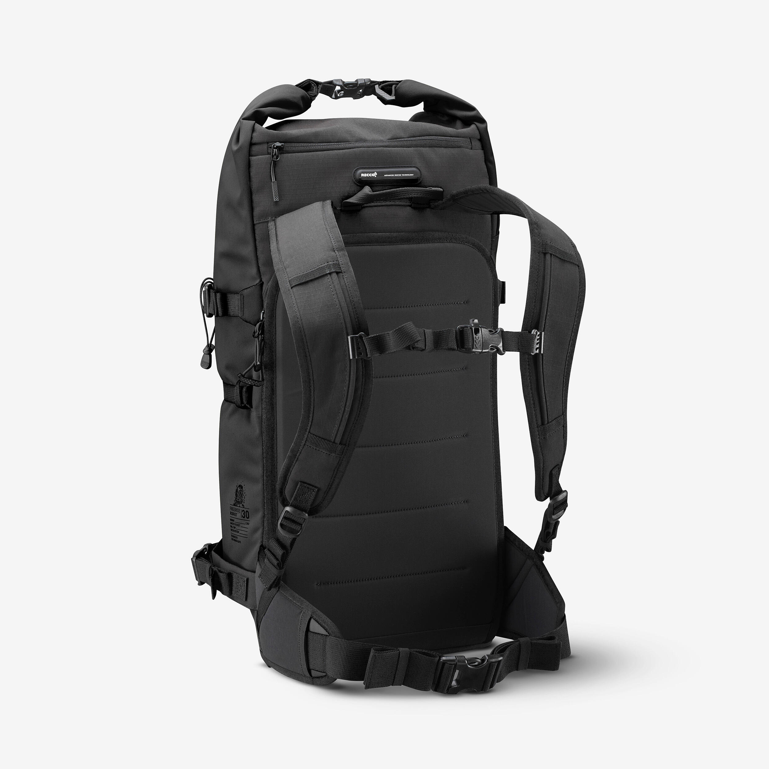 Roll Top Strong Freeride 30 L Ski/Snowboard Backpack - Black 4/14