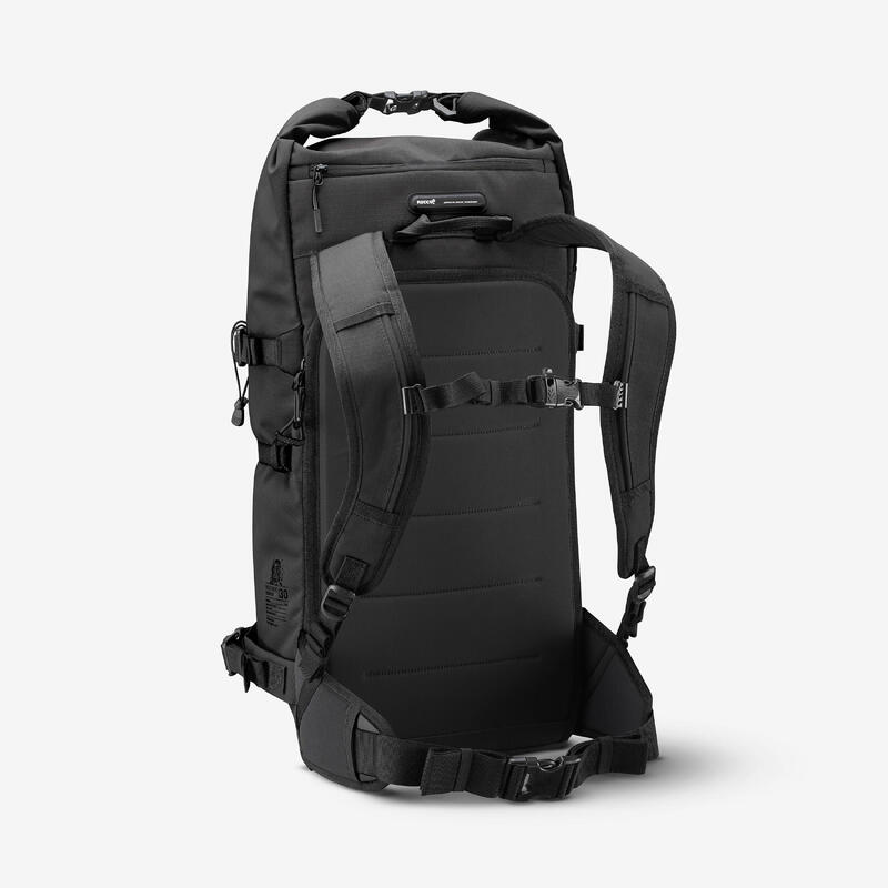 Sac à dos ski/ snowboard freeride Roll top, Robust Freeride 30L noir