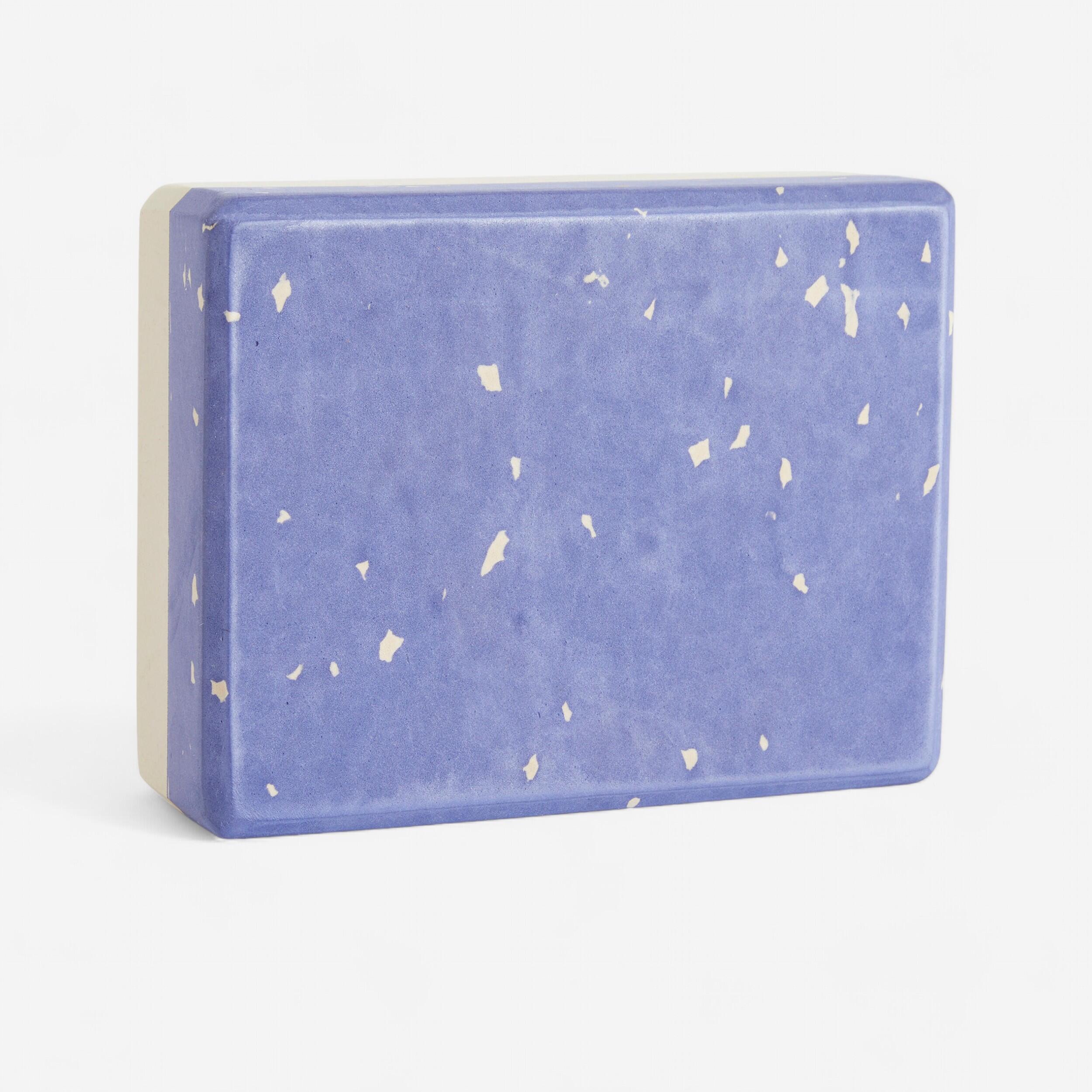Kimjaly - Brique De Yoga Mousse Xl Bleue Integrant 20% Matiere Recyclee Bleue - Brique Yoga - Materiel Yoga / Pilates - Beige-bleu - Taille Unique -