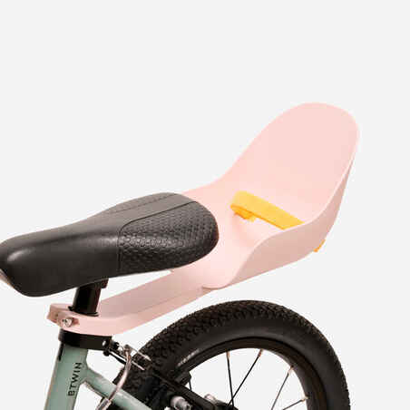 Vaikiško dviračio kėdutė su vieta žaislams, rožinė