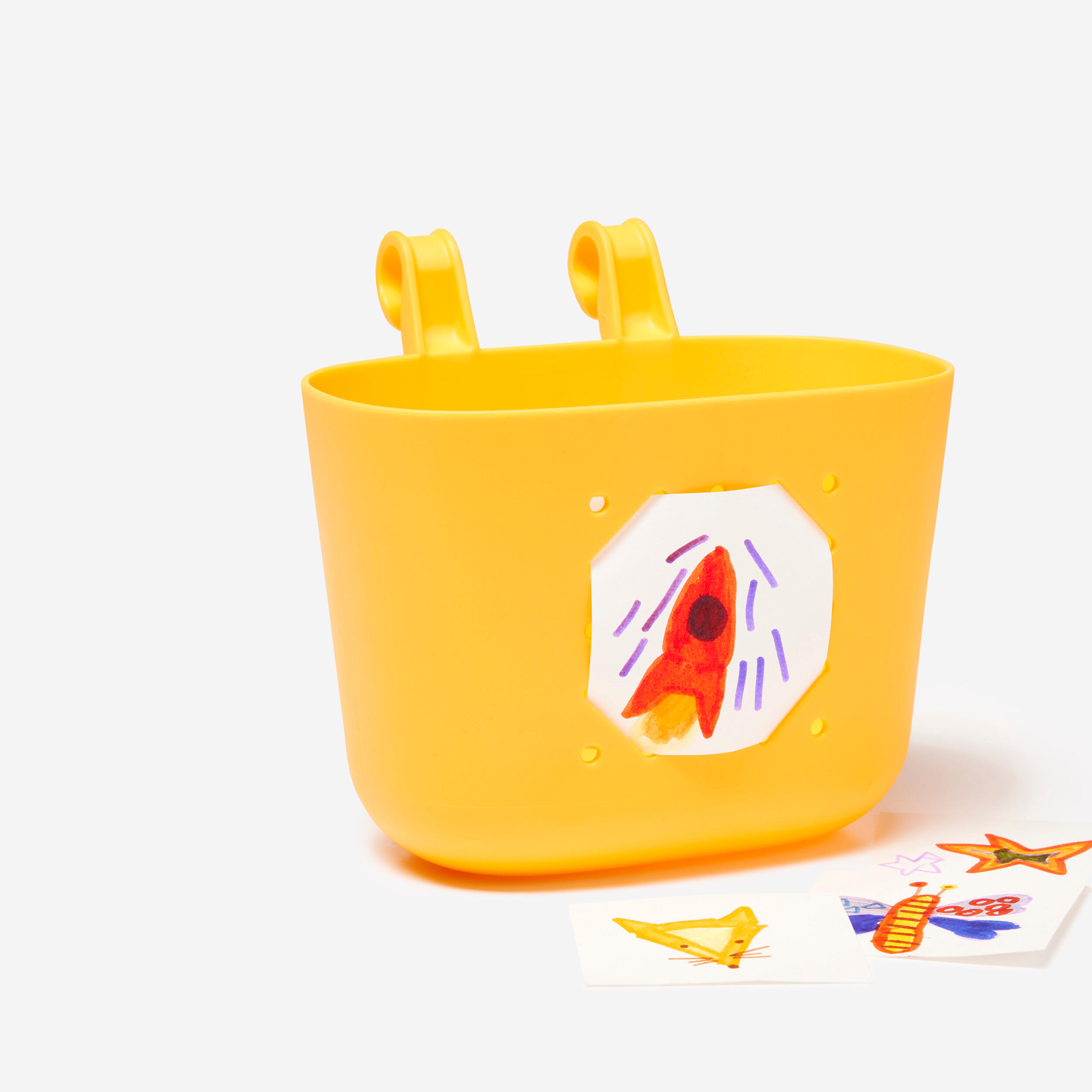 Fietsmand voor kinderfiets geel 2/5
