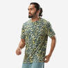 Men's Straight-Cut Crew Neck Cotton Fitness Tshirt500 - Light Jade