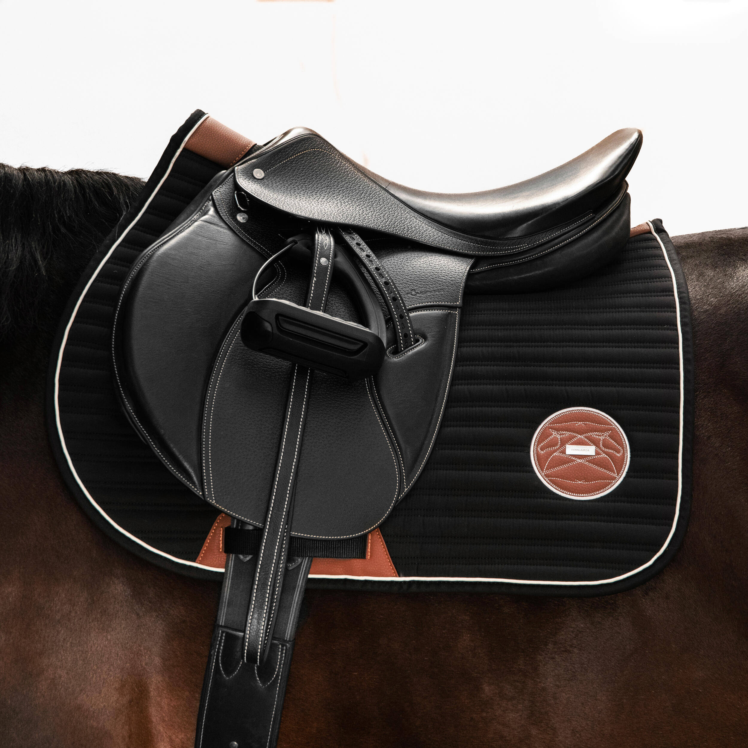 Horse Riding Saddle Cloth for Horse and Pony 900 - Black -  5