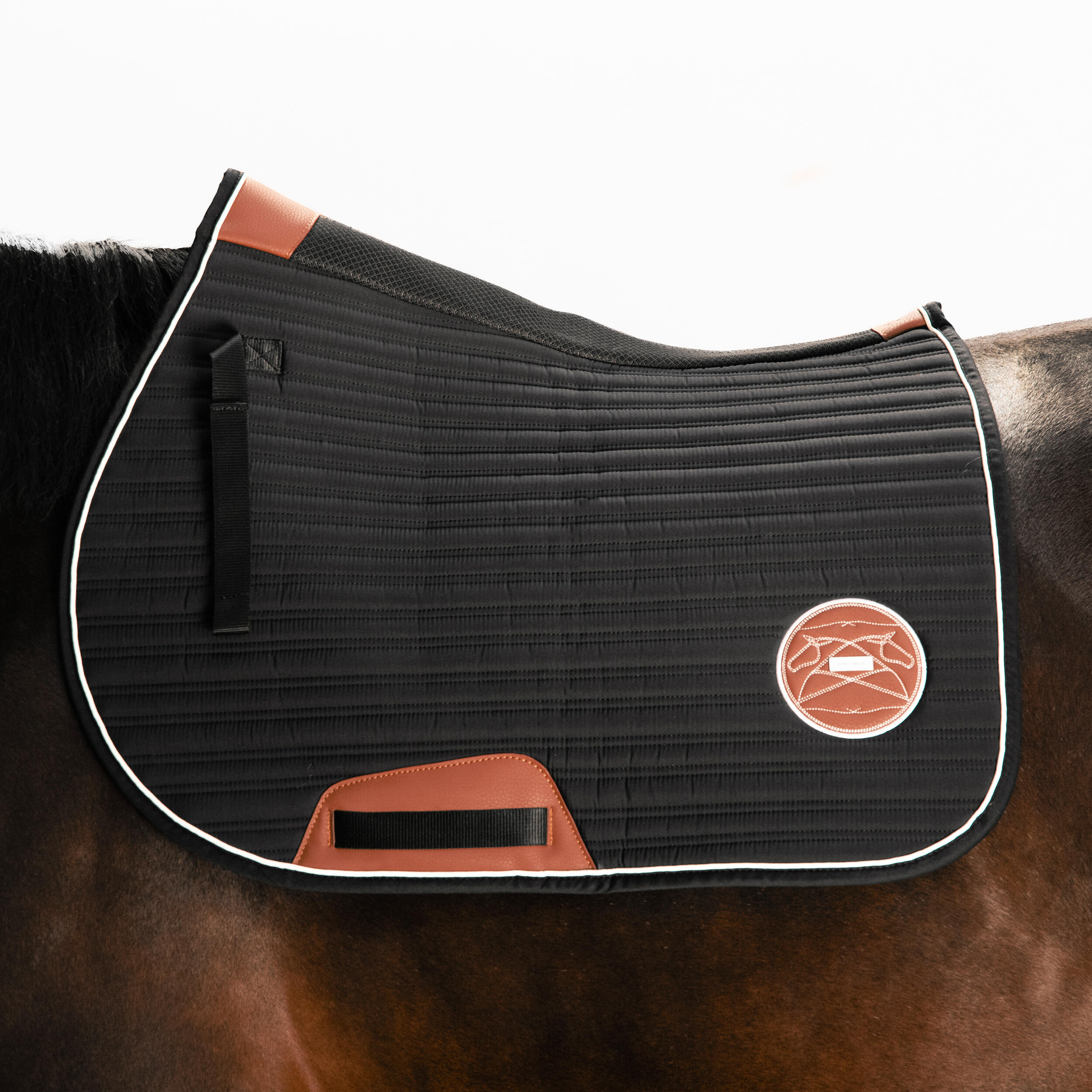 Image of Horse Riding Saddle Cloth for Horse and Pony 900 - Black