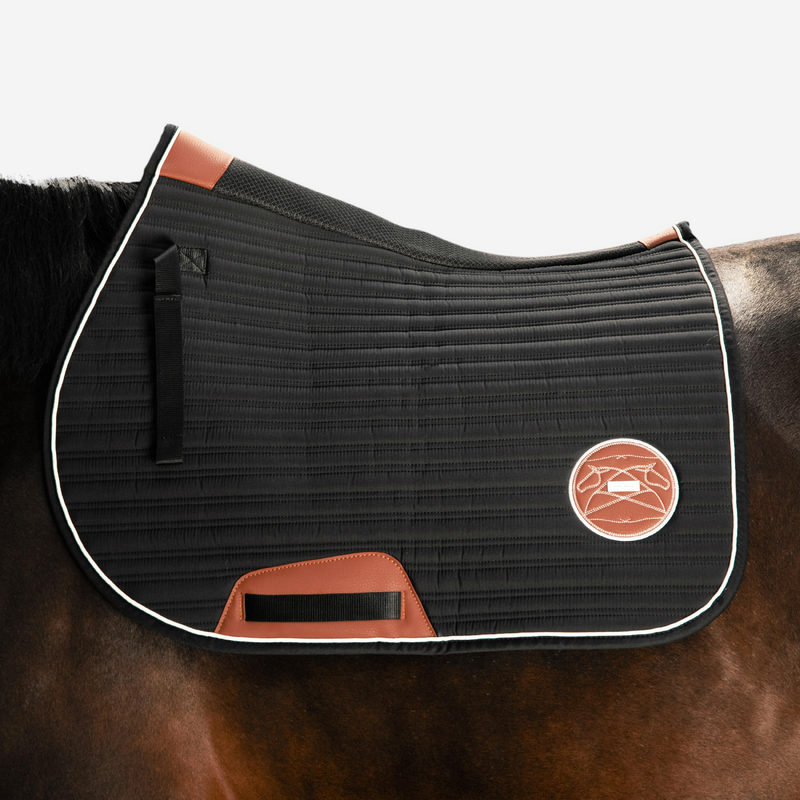 Tapis de selle équitation Cheval et Poney 900 noir pour les