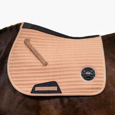 Horse Riding Saddle Cloth for Horse and Pony 900 - Beige/Nougat