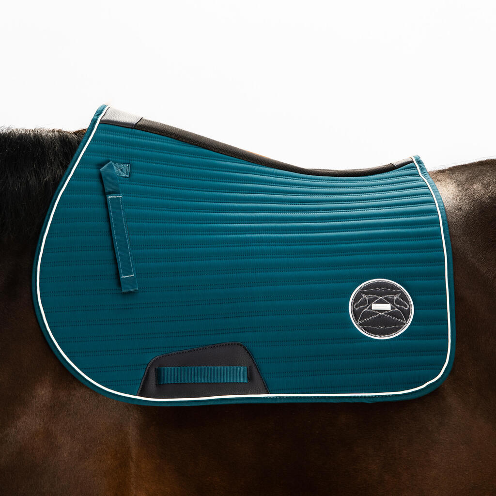 Horse Riding Saddle Cloth for Horse and Pony 900 - Petrol Blue