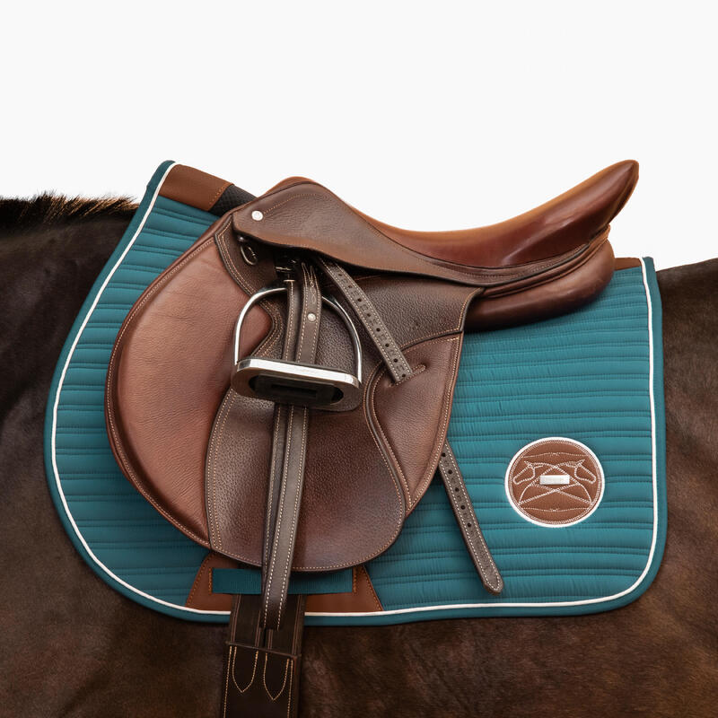 Tapis de selle équitation Cheval et Poney - 900 bleu tempête