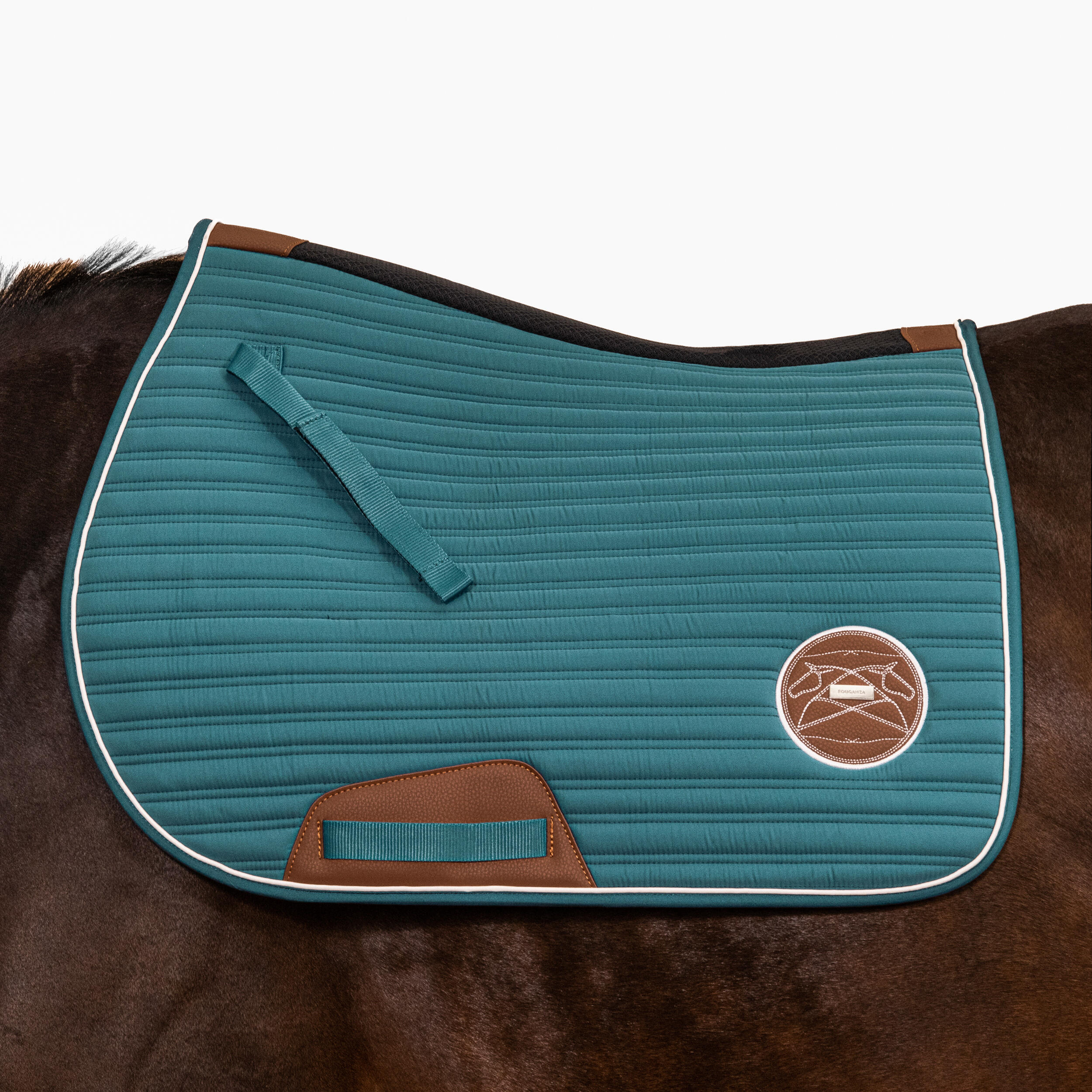 Horse Riding Saddle Cloth for Horse and Pony 900 - Storm Blue 4/5
