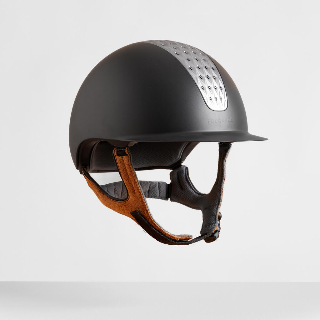 Casque équitation Adulte et Enfant - 520 gris/camel