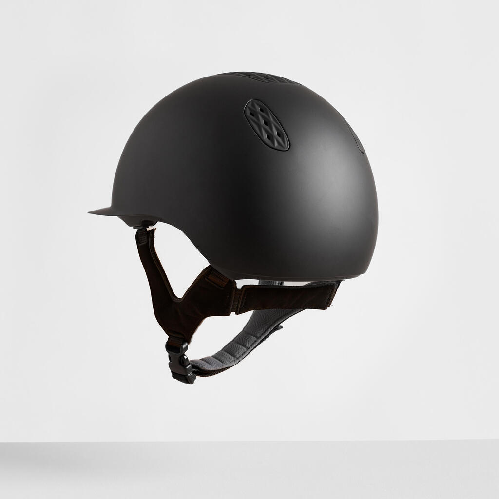 Casco de equitación  para Adulto - Fouganza 520 negro mate