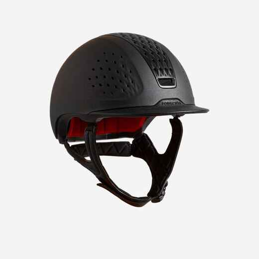 
      Adult/Kids' Horse Riding Helmet 900 + Bag - Black
  