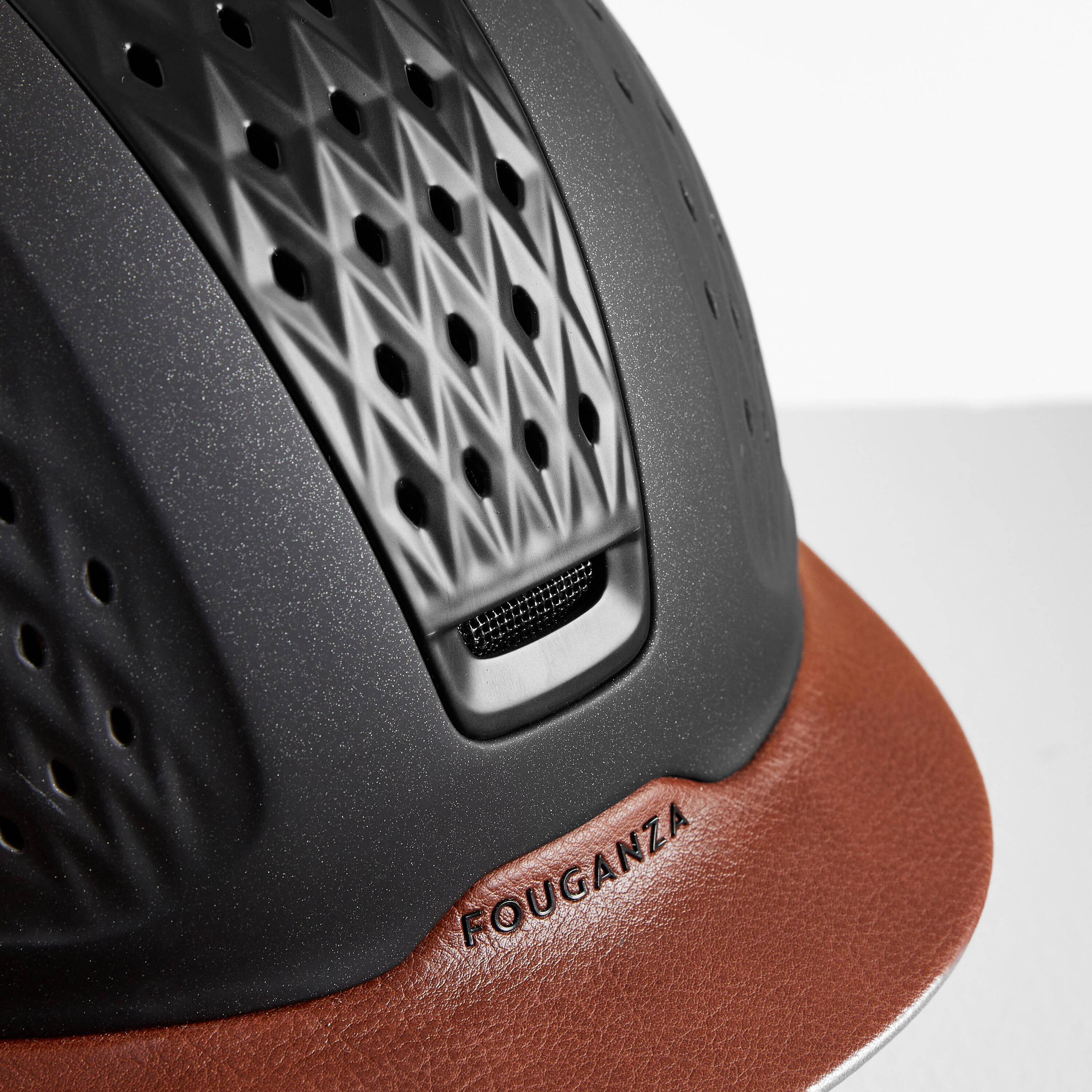 Adult/Kids' Horse Riding Helmet 900 + Bag - Brown/Black -  4