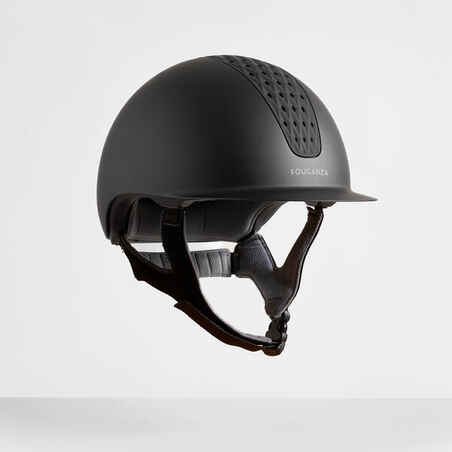 Casco de equitación  para Adulto - Fouganza 520 negro mate