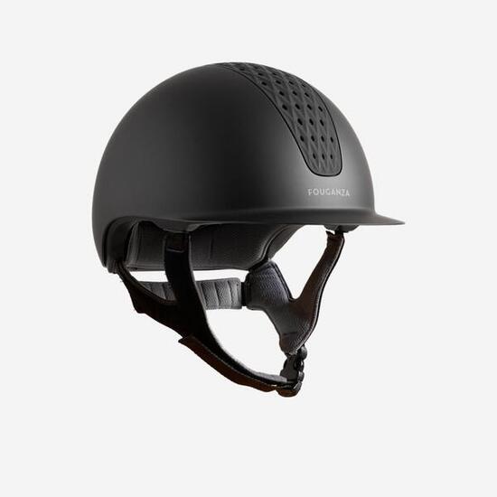 Casco equitazione adulto bambino 520 nero opaco