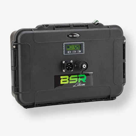 Ličio baterija „BSRDF15 LifePo4“ 12 V 50 Ah, 16 Ah sonaro išvestis, su krovikliu