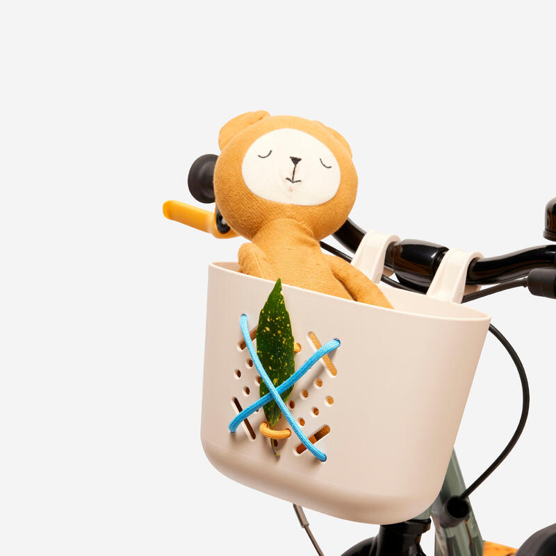 兒童自行車置物籃－米色