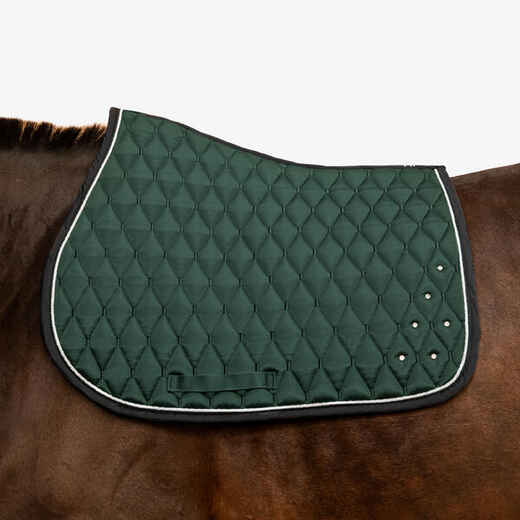 
      Horse & Pony Saddle Cloth 500 - Rhinestones/Dark Green
  