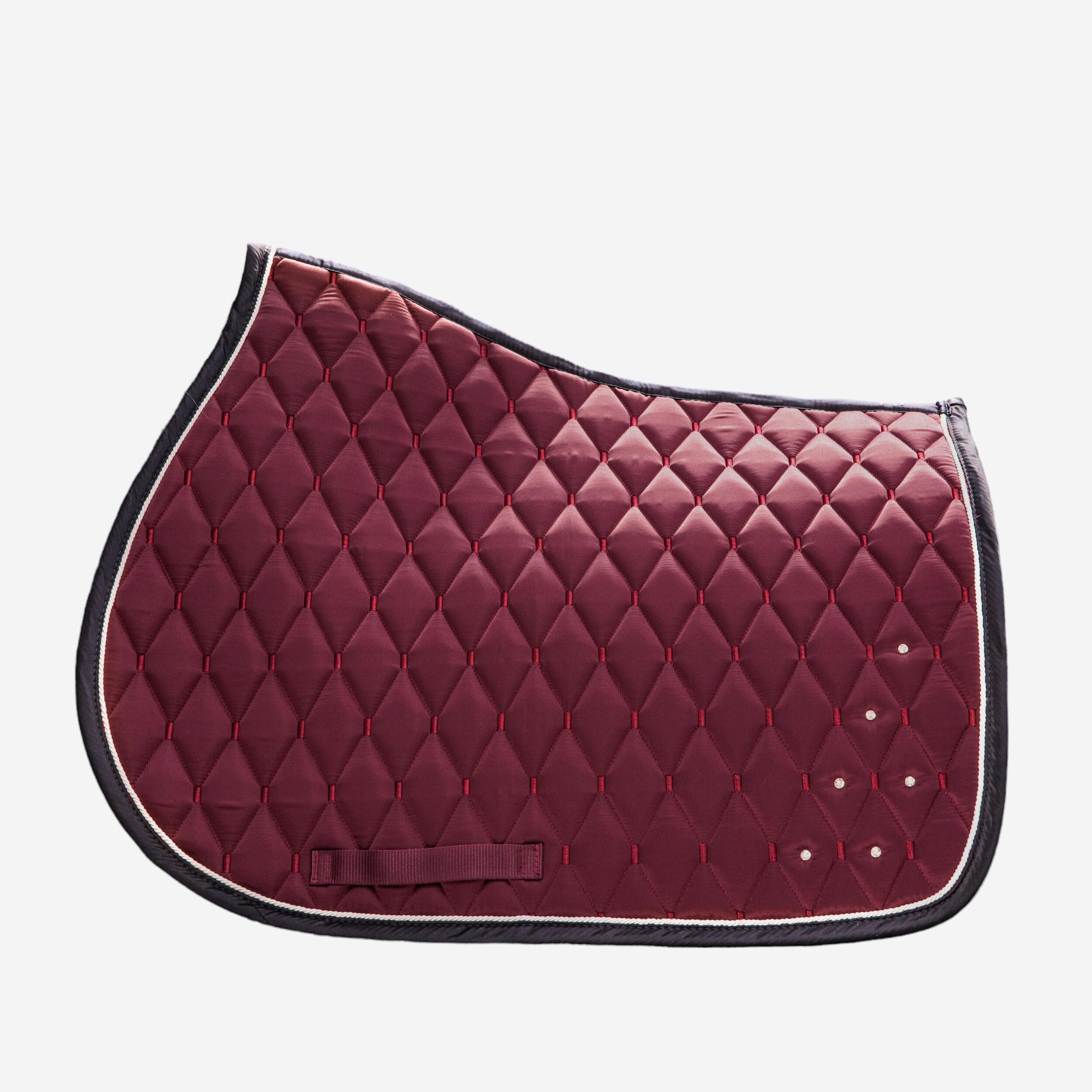 Rhinestone Horse and Pony Saddle Pad - 500 burgundy