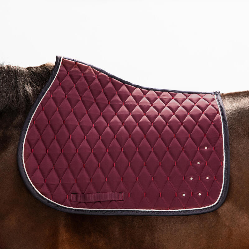 Sottosella equitazione cavallo e pony 500 STRASS bordeaux