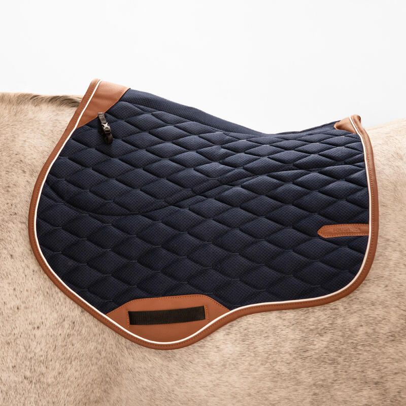 Tapis de selle équitation amortisseur Cheval - 900 marine