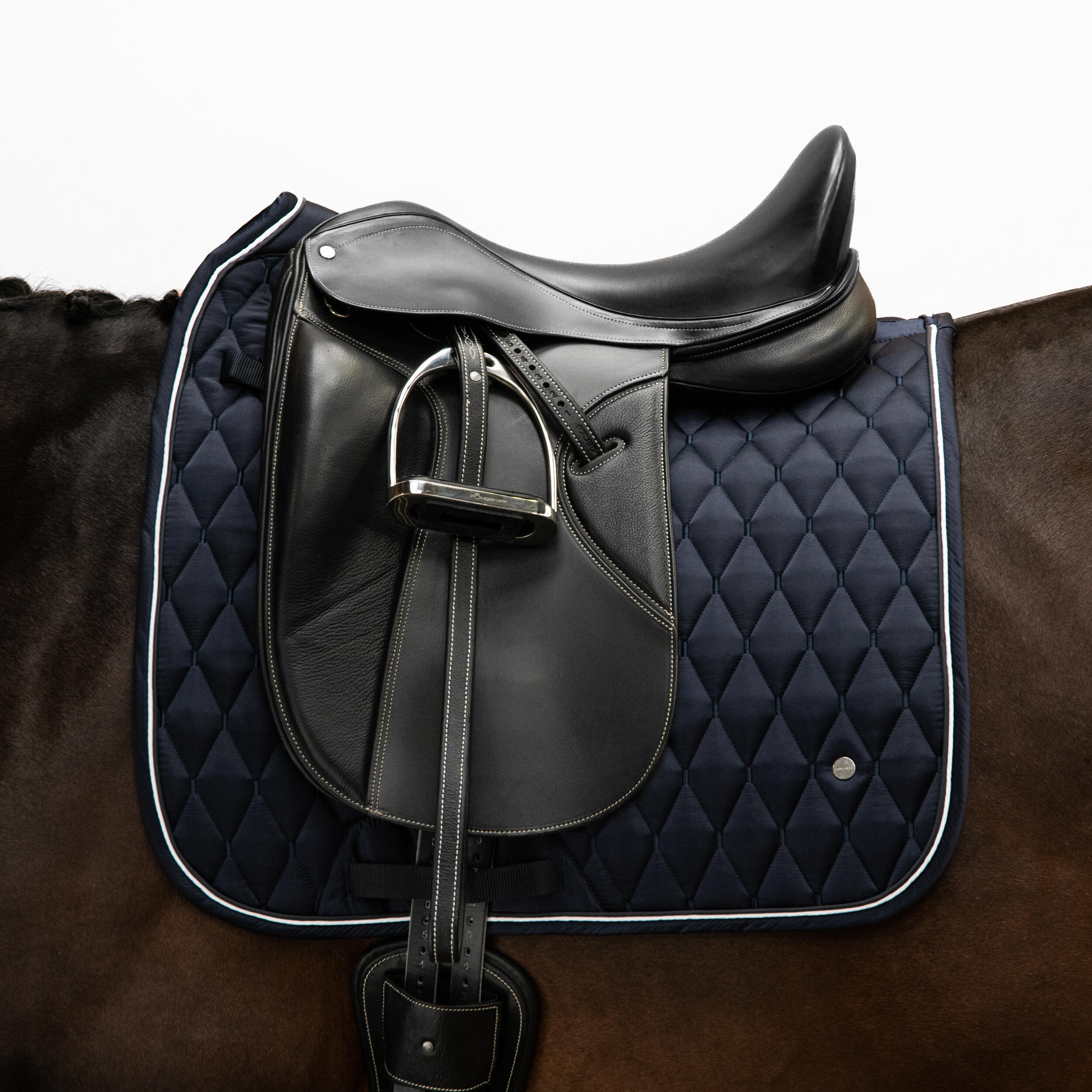 Horse Riding Dressage Saddle Cloth for Horse 900 - Navy 6/6