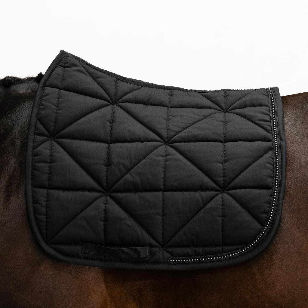 Horse Dressage Saddle Cloth 500 - Black