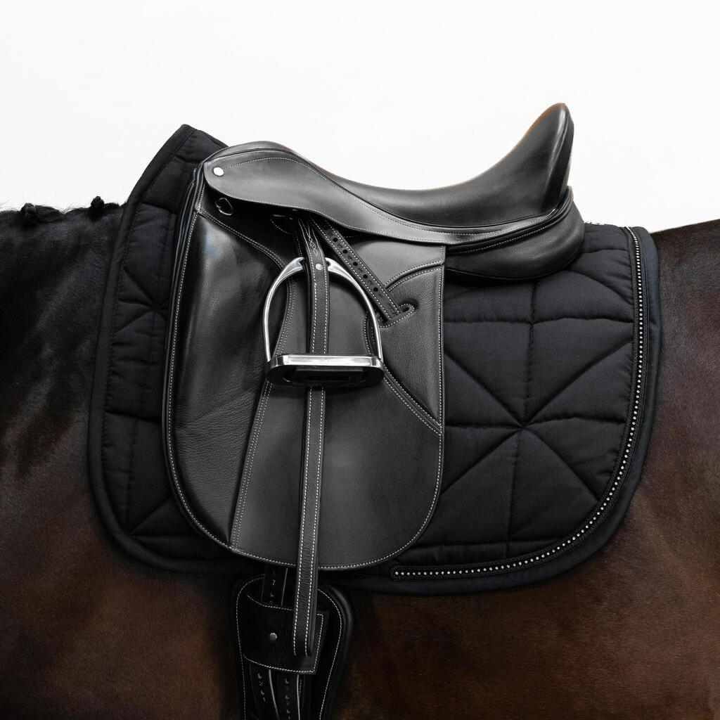 Horse Dressage Saddle Cloth 500 - Black