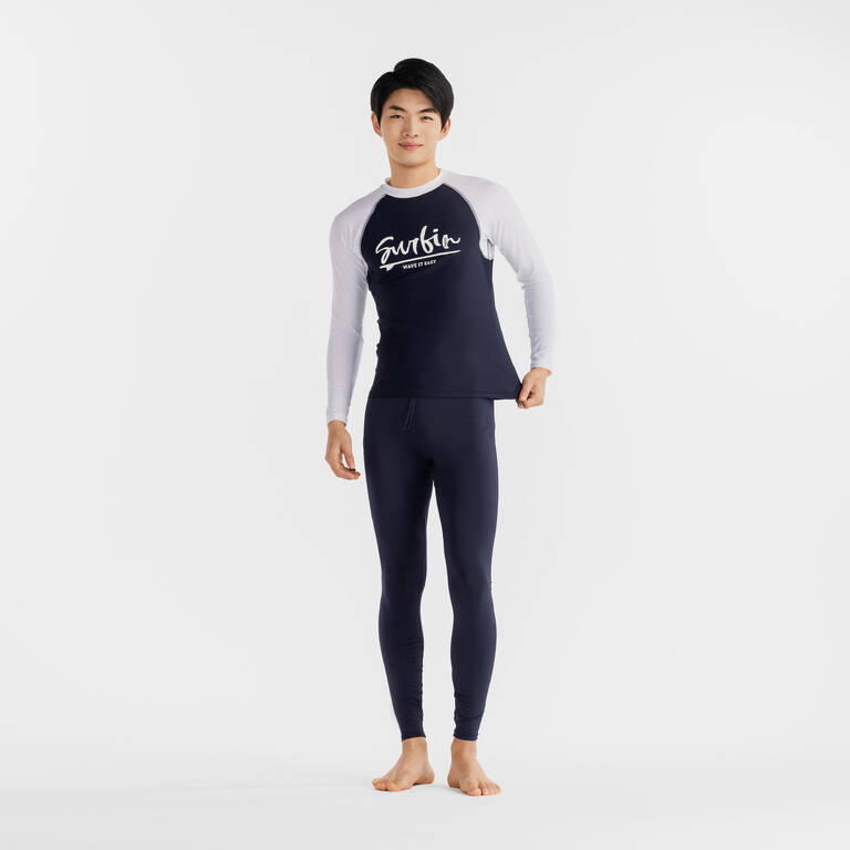 Men's surfing UV protective leggings navy Decathlon