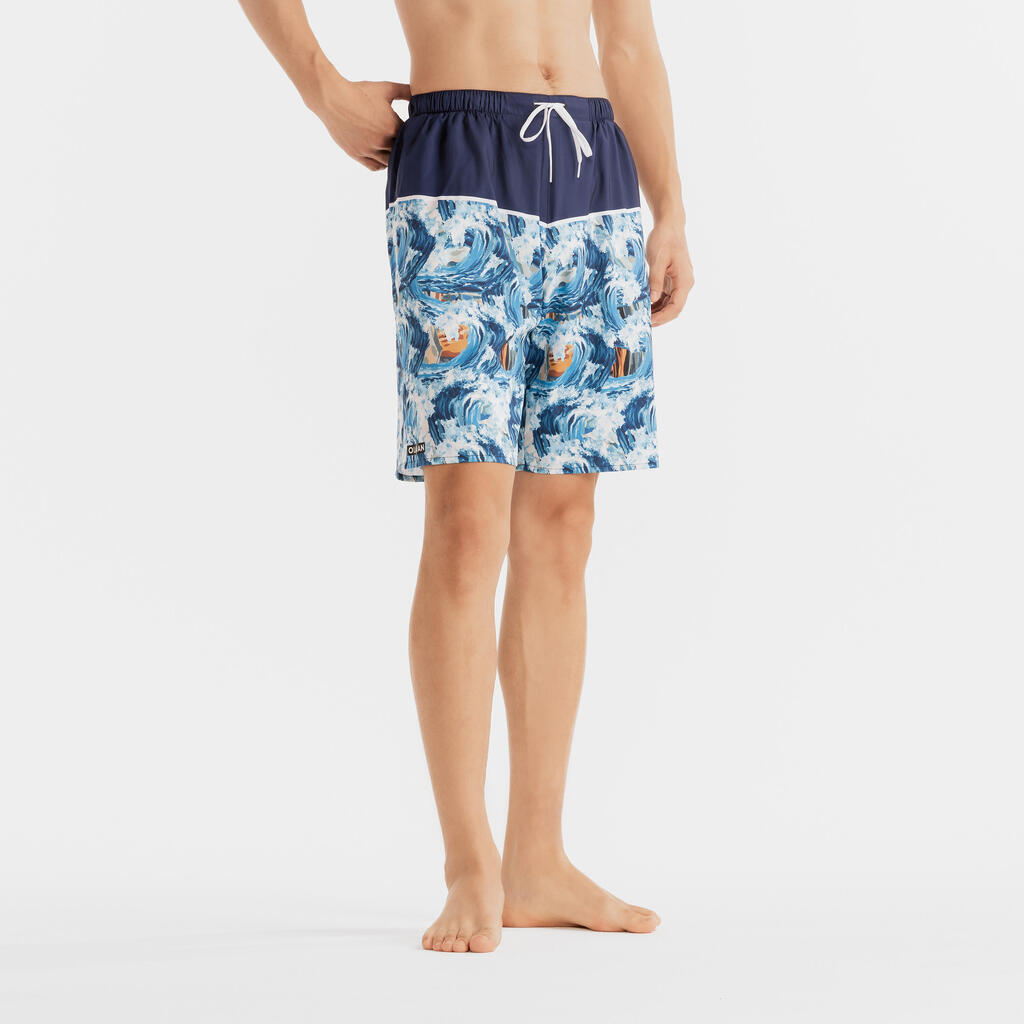Surfing men boardshort blue wave