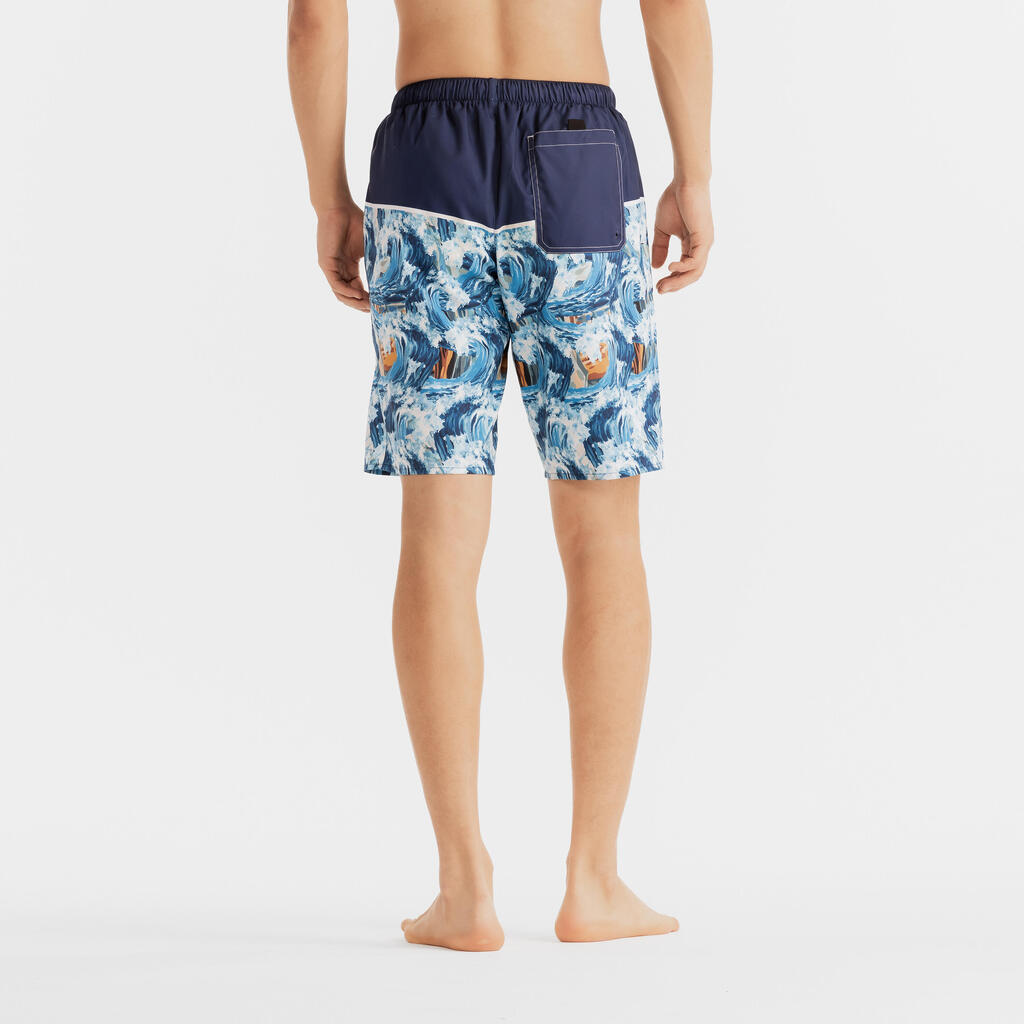 Surfing men boardshort blue wave
