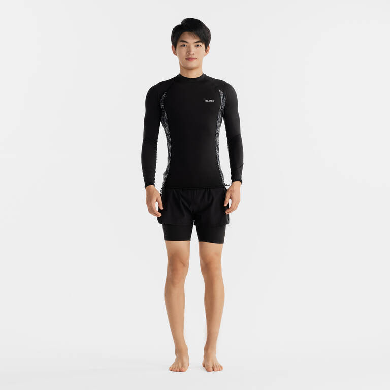 Men's surfing UV protection top BRUSH BLK