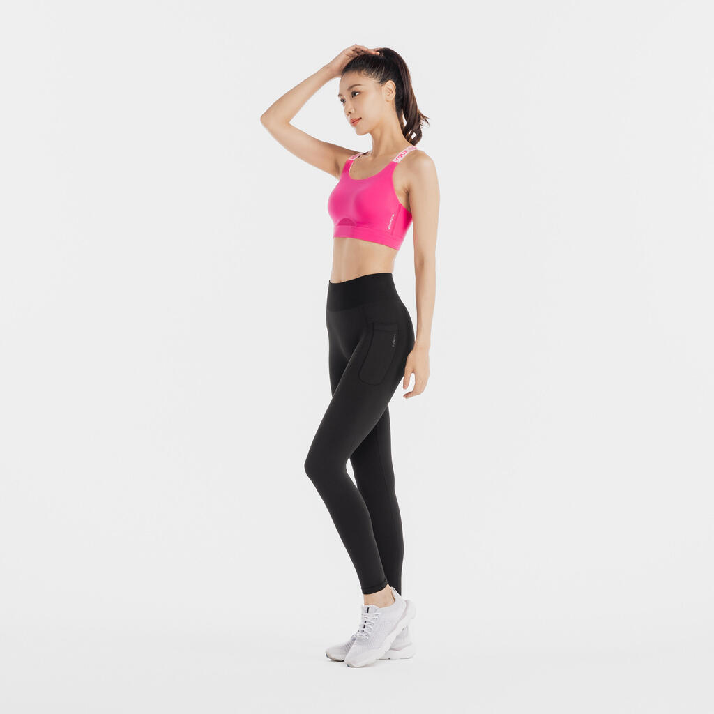 Brassière Fitness Respirante 520 - Rose