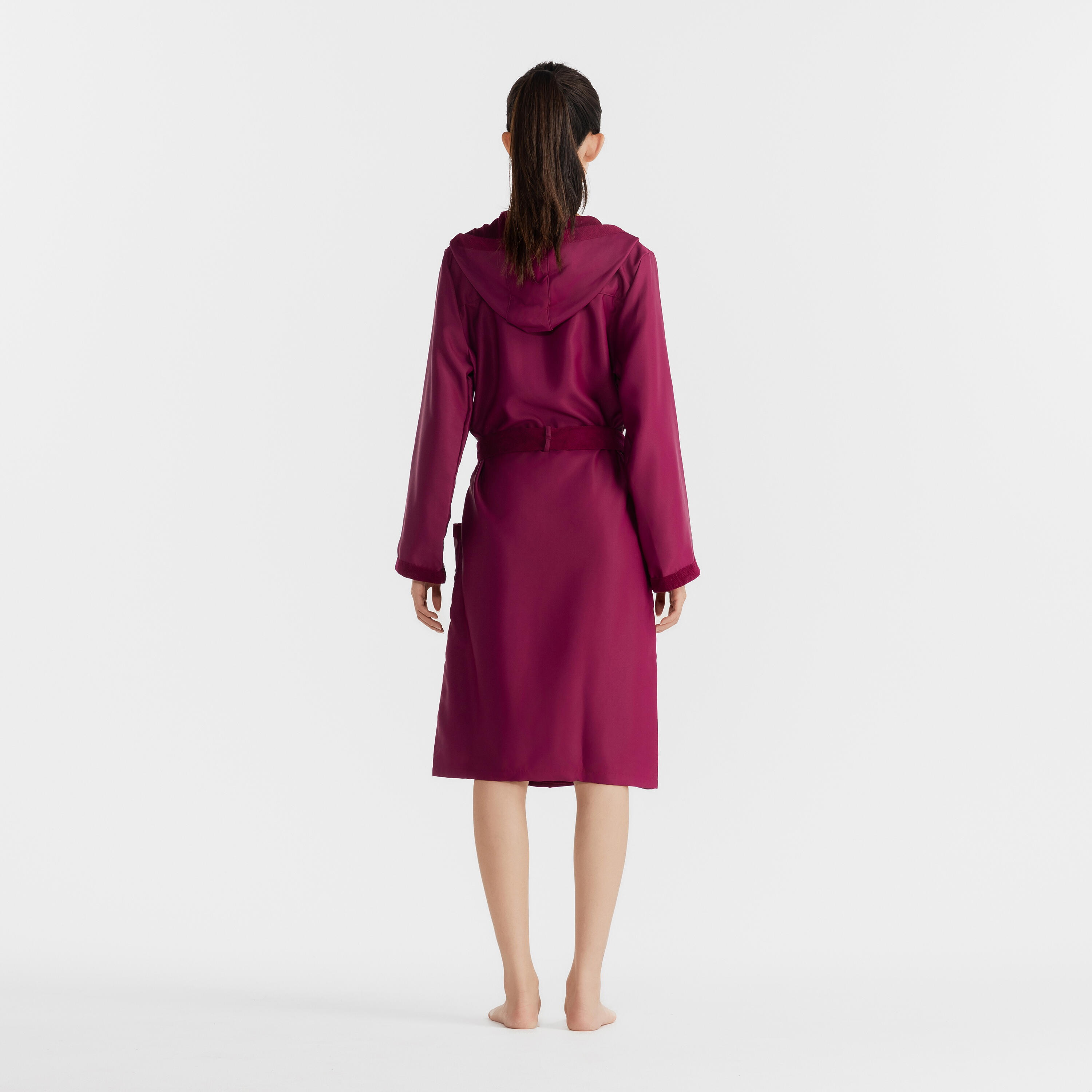 PEIGNOIR DE BAIN FEMME COMPACT VIOLET Decathlon