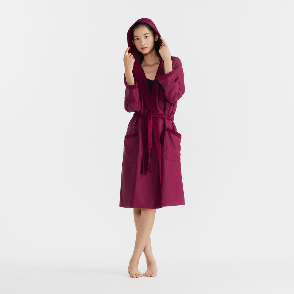 WOMEN'S COMPACT POOL BATHROBE PURPLE