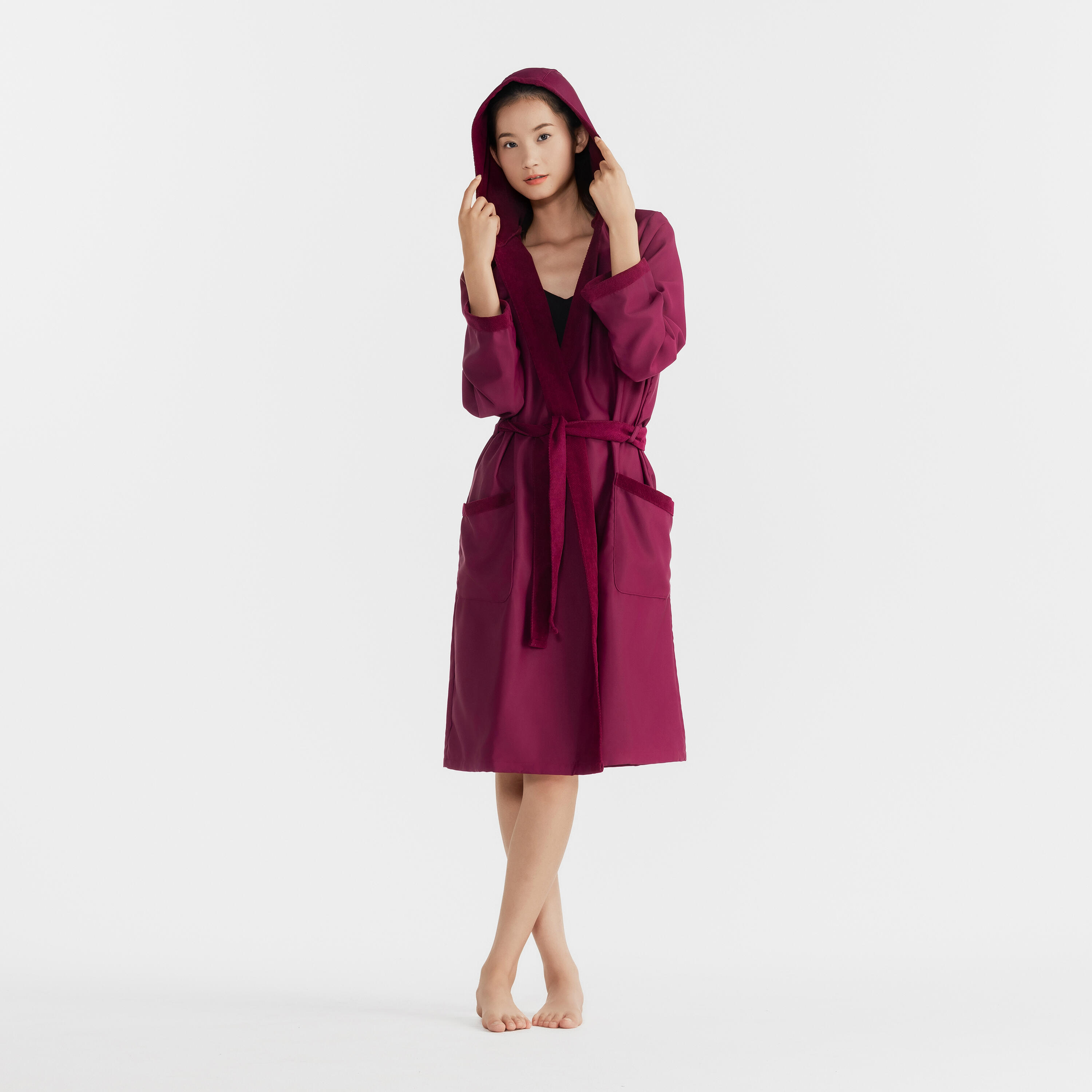 Women's Pool Bathrobe - Compact 500 Purple - NABAIJI