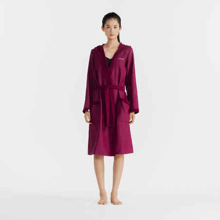 WOMEN'S COMPACT POOL BATHROBE PURPLE