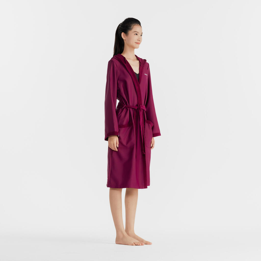 WOMEN'S COMPACT POOL BATHROBE PURPLE