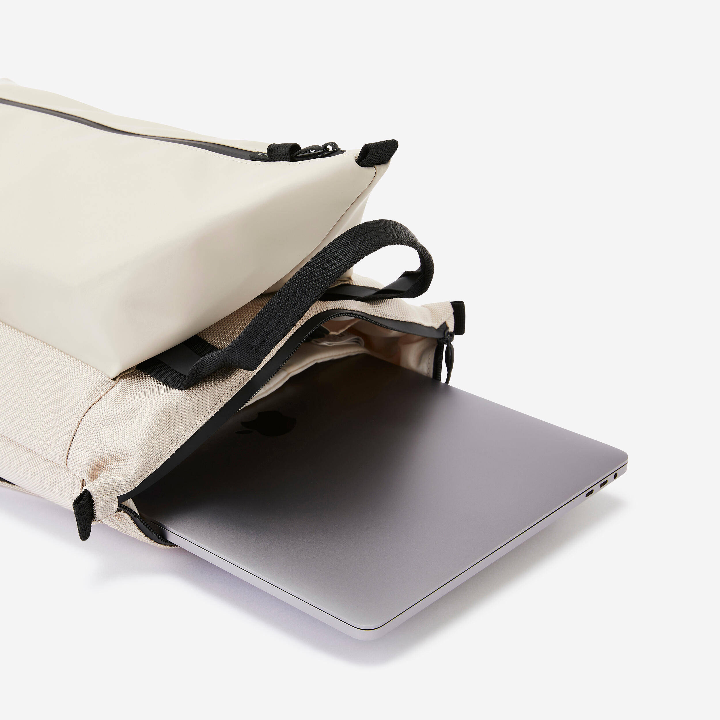 Customizable Water Resistant Backpack 17 L - Lunar Beige -  5