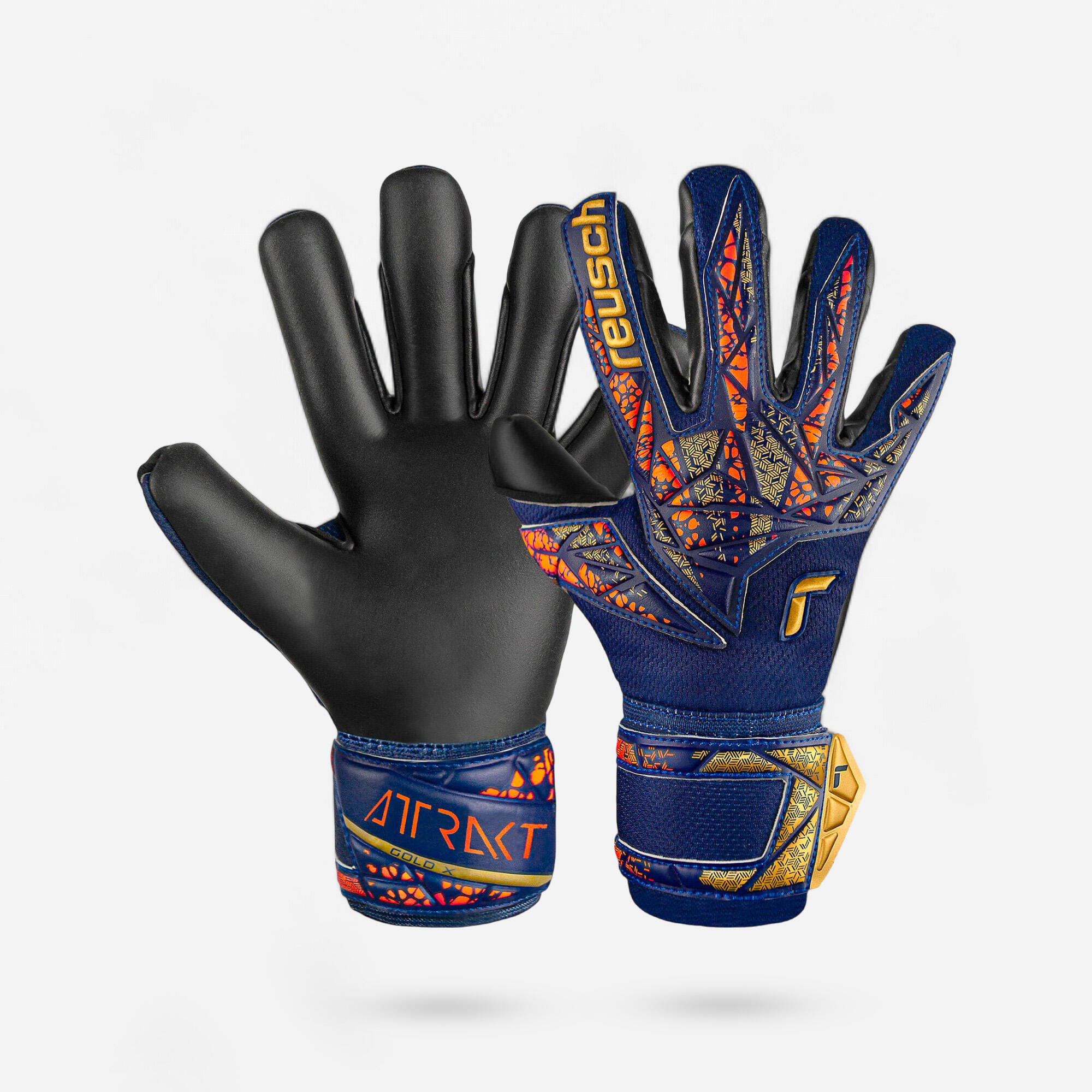 REUSCH Adult Goalkeeper Gloves Attrakt Gold X 24