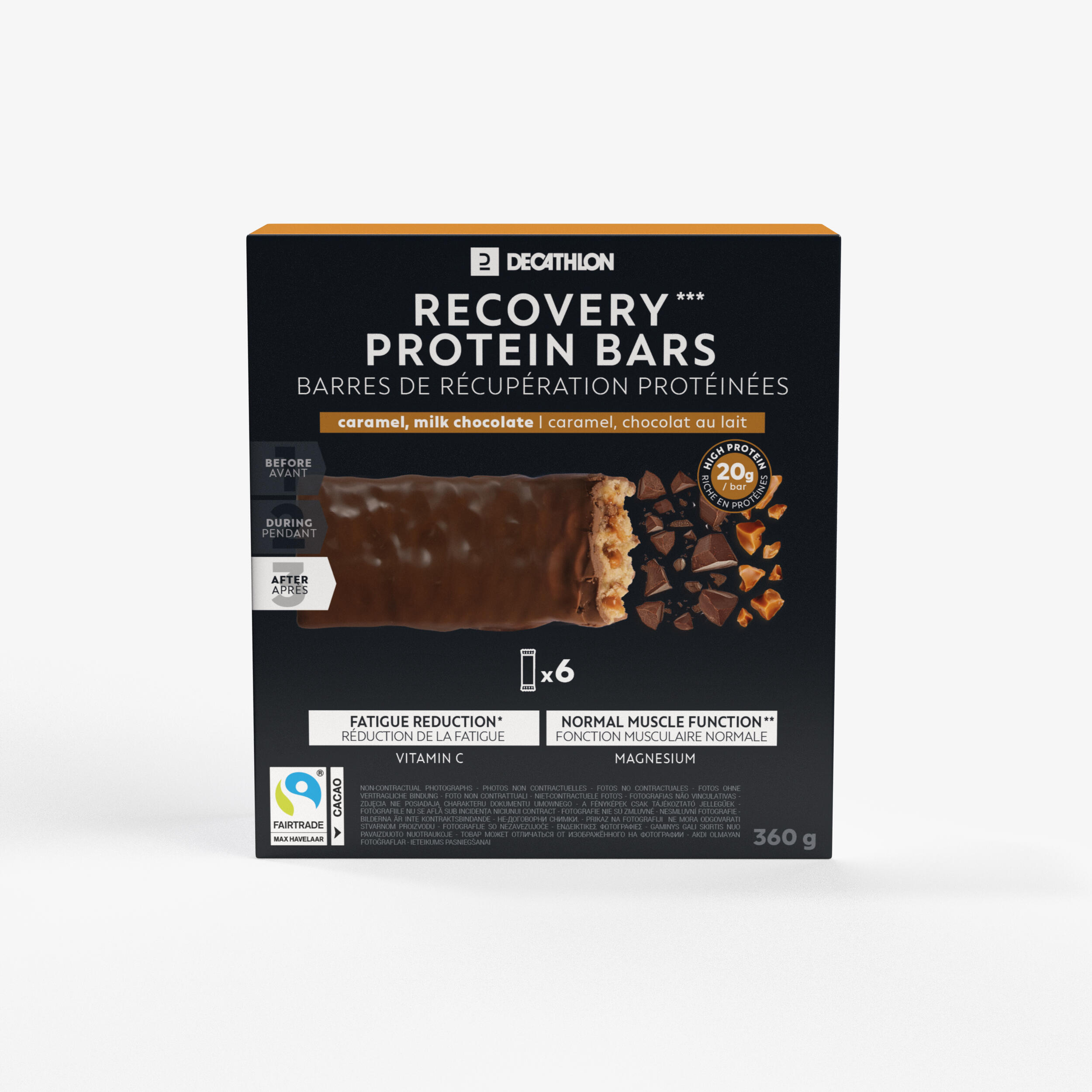 Barra de proteínas de recuperação *6 chocolate / caramelo
