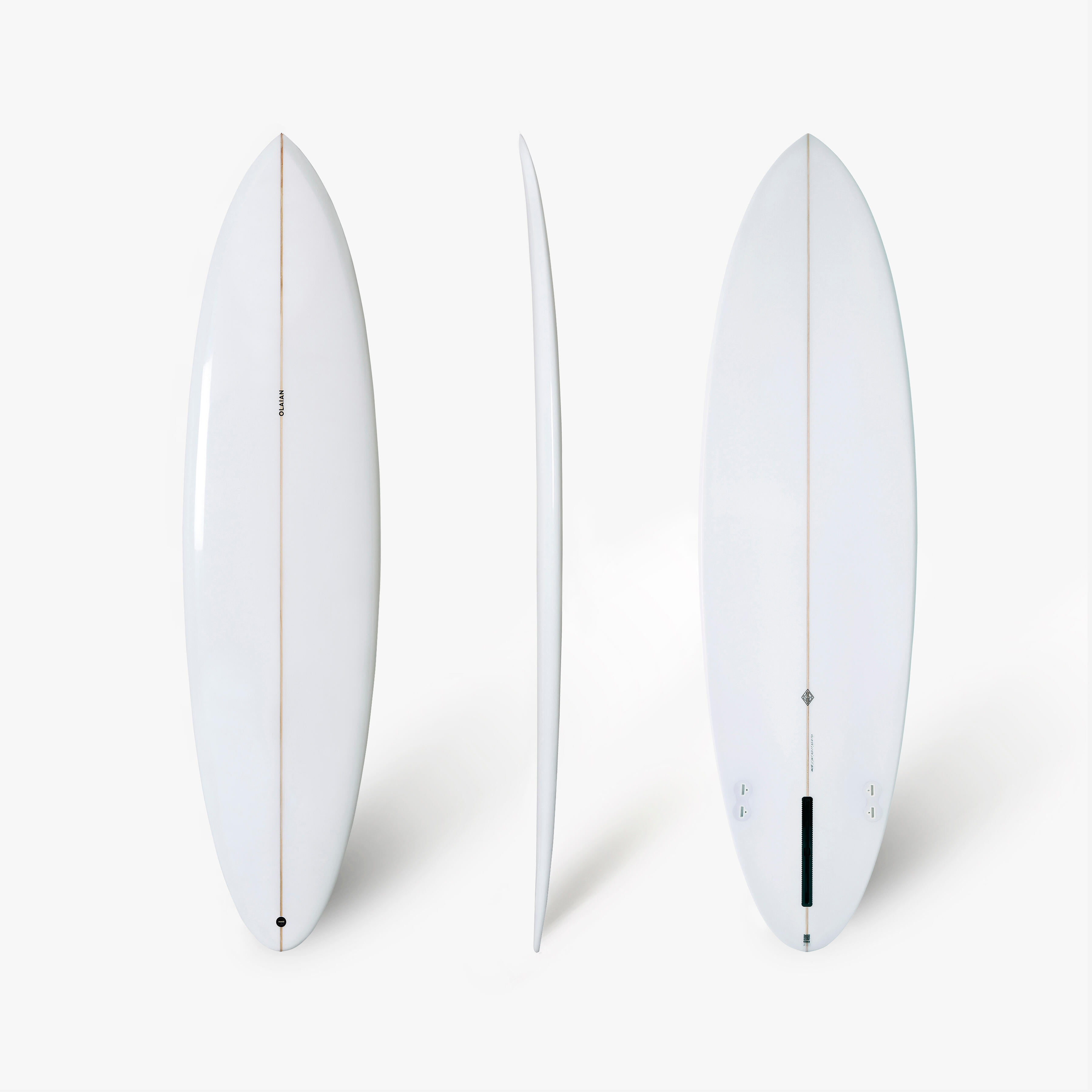 Surfboard 7'4" - 900 mid-length white