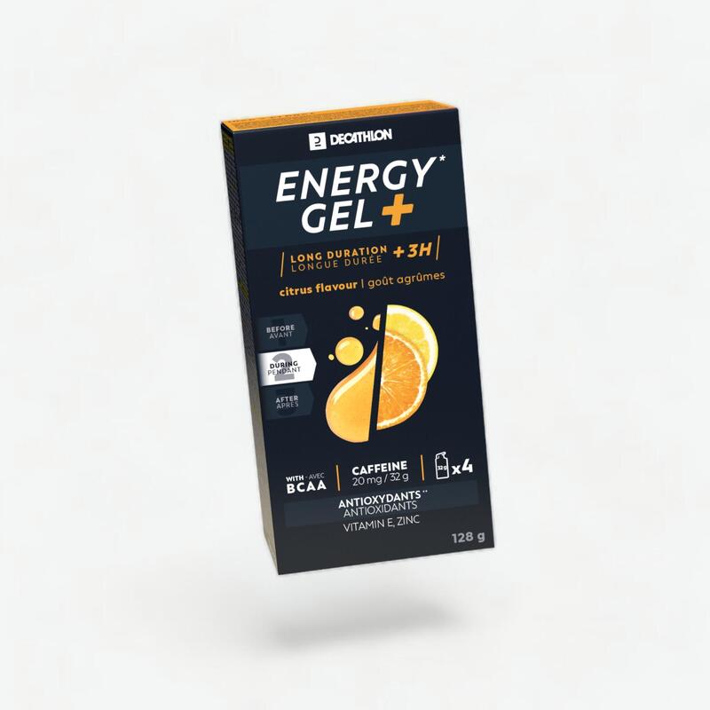 Gel energético ENERGY GEL+ cítricos 4 x 32 g