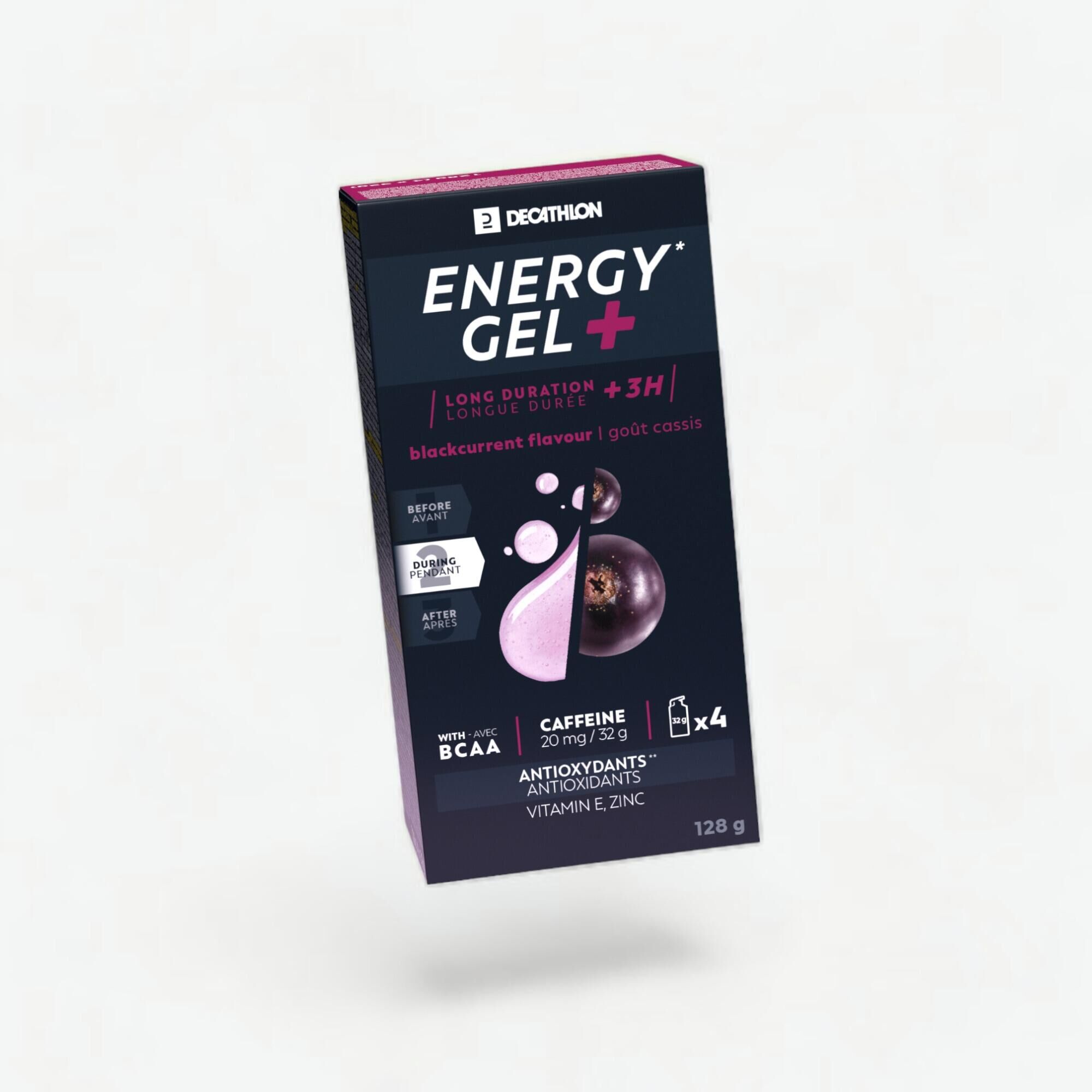 DECATHLON ENERGY GEL+ 4X32 G - BLACKCURRANT