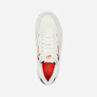 CJ80 Men's Leather Trainers - Cream and navy blue