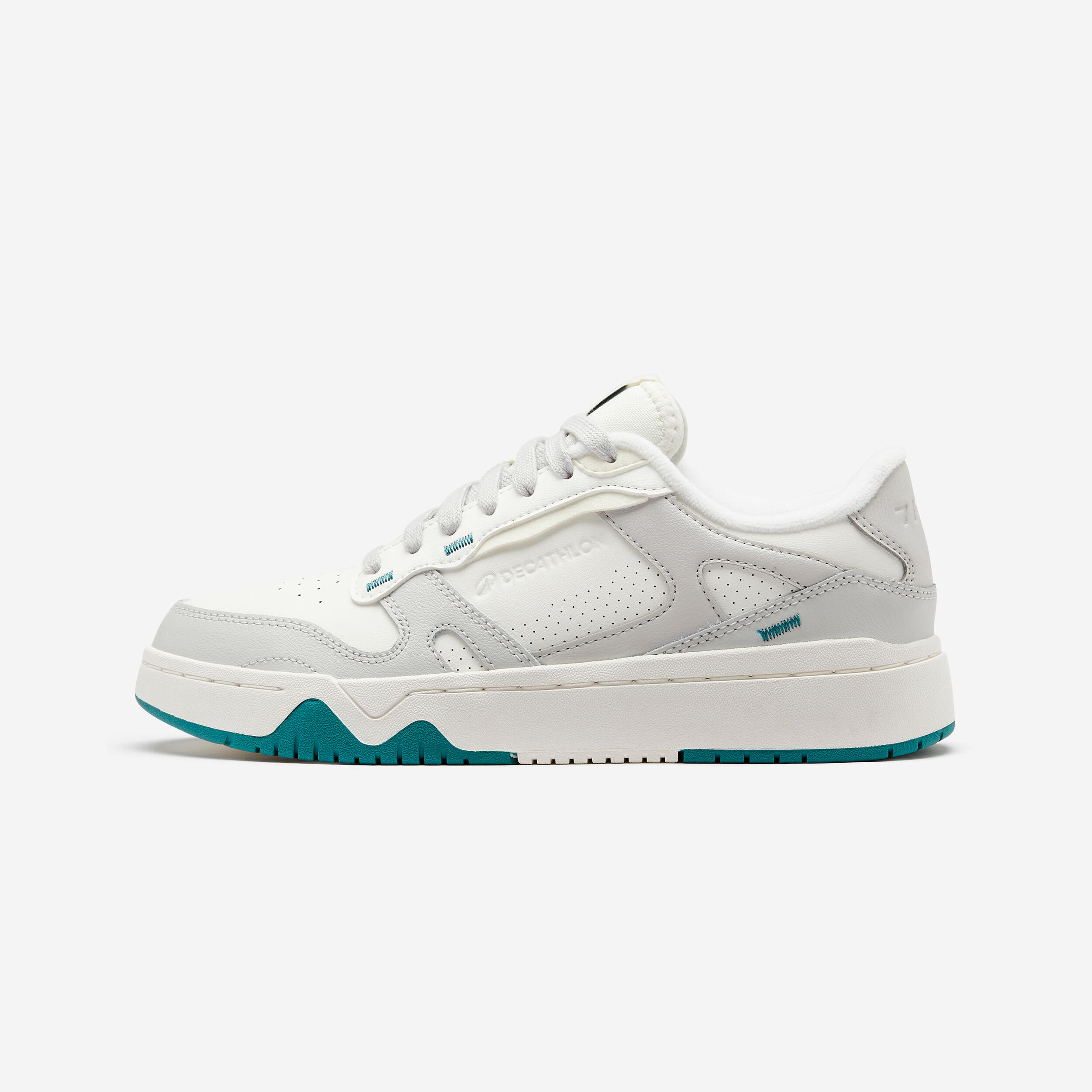 CJ80 Women's Leather Trainers - Grey and green