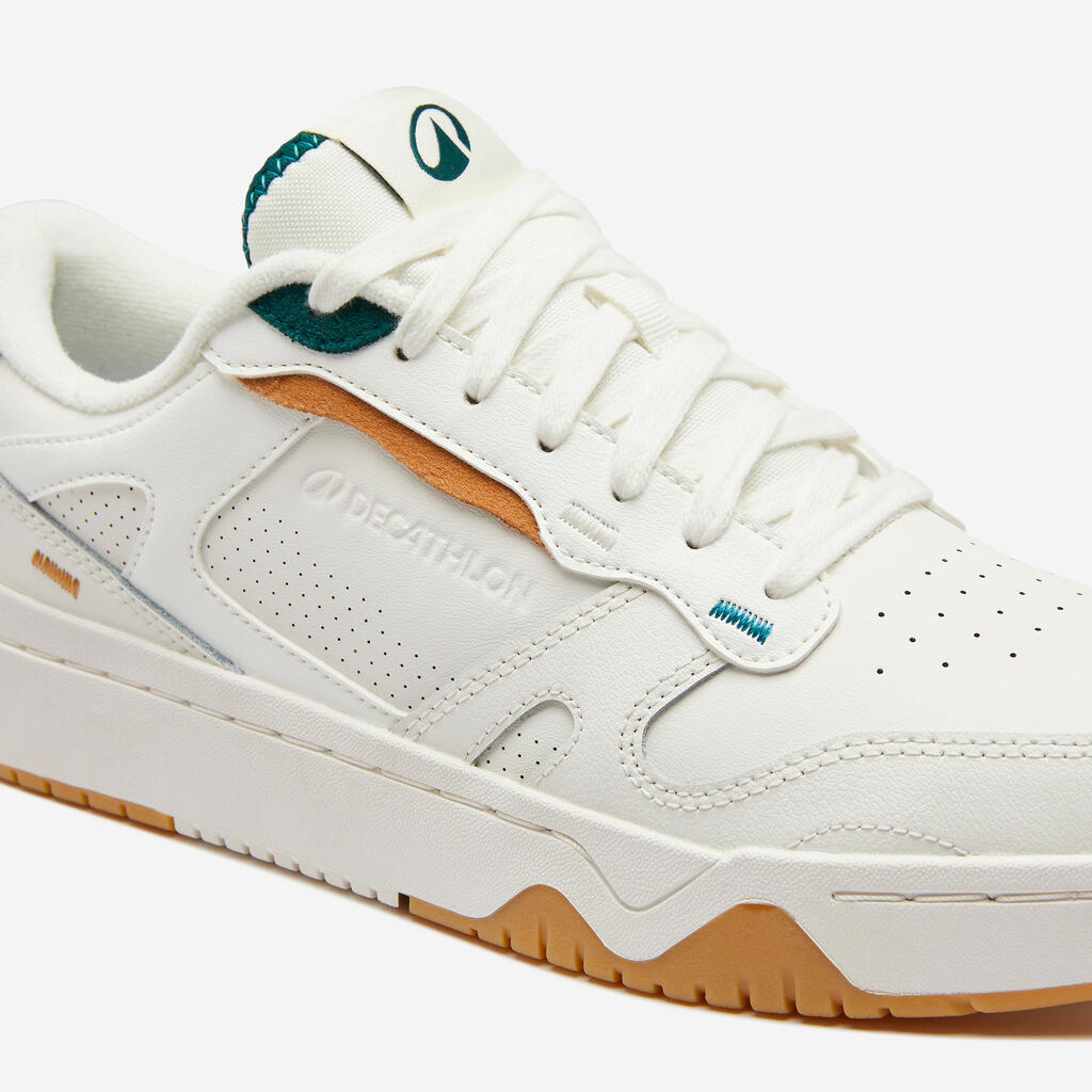 Men's CJ80 Trainers - Cream and dark green