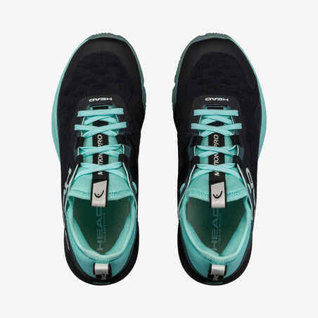Women's Padel Shoes Motion Pro 2024 - Black/Turquoise